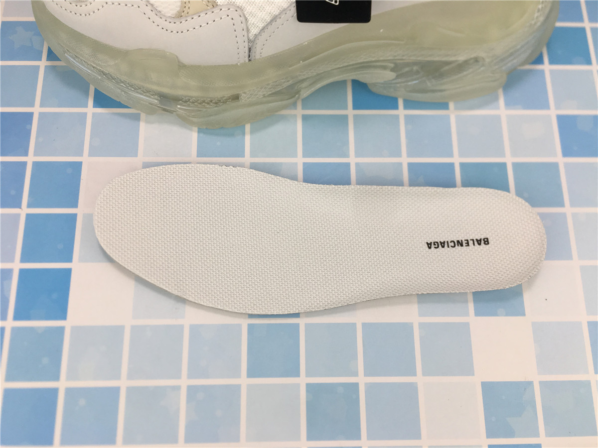 G5 Batch Balenciaga Triple S Clear Sole White Sneakers